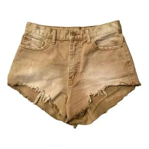 BDG Urban Outfitters Rust Colored Distressed Denim Cheeky Shorts size 27